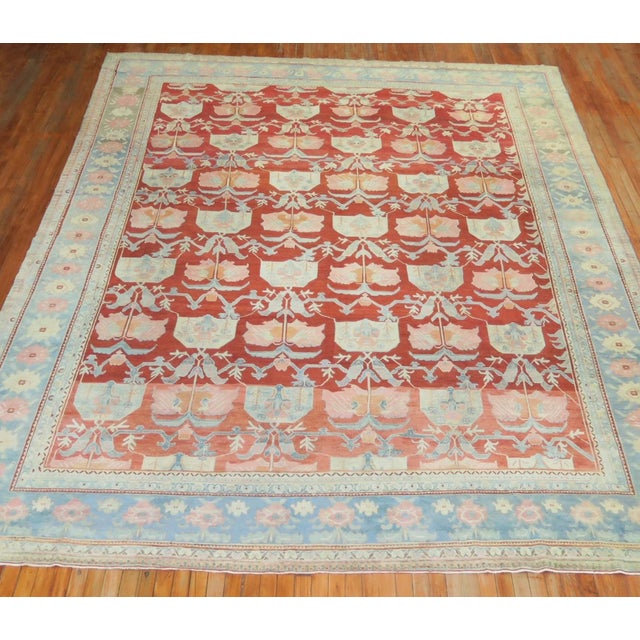 Early 20th Century Beautiful Persian Floral Pattern Fine Carpet - 10'1" x 13'5" For Sale In New York - Image 6 of 6