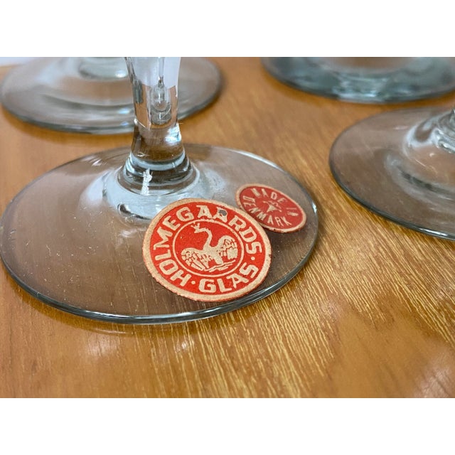 Vintage 1950s Holmegaard Denmark Elsinore Smoke Glass Cordials Stemware - Set of 8 For Sale In Tulsa - Image 6 of 10