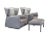 Viola D'Amore Lounge Chairs with Ottoman in Grey Leather by Piero De Martini for Cassini, Italy, 1977, Set of 3 For Sale