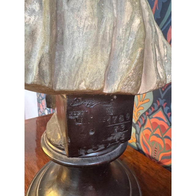 Ceramic Madonna Bust with Inclined Head in Ceramic by Heinrich Waderé for Friedrich Goldscheider, 1890s For Sale - Image 7 of 9