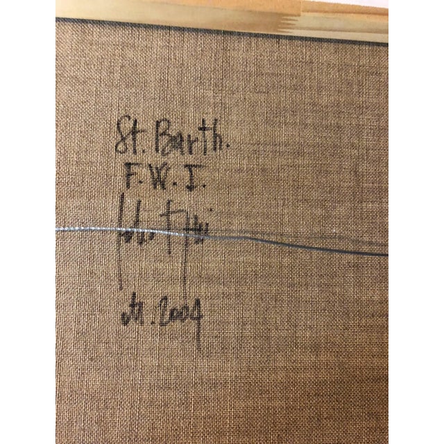 Early 21st Century Fabio Aguzzi, ST BARTH Vivid Realistic Landscape with Rocks and Trees, 2004 For Sale - Image 5 of 6