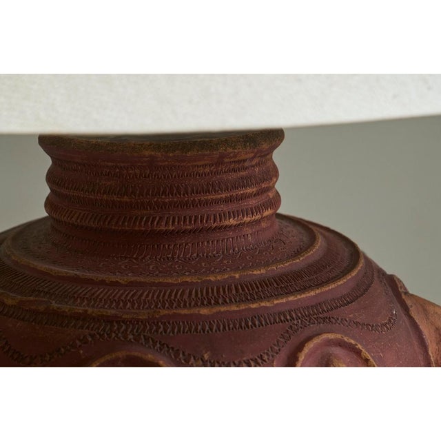1950s Wabi Sabi Studio Pottery Table Lamp, 1950s For Sale - Image 5 of 12