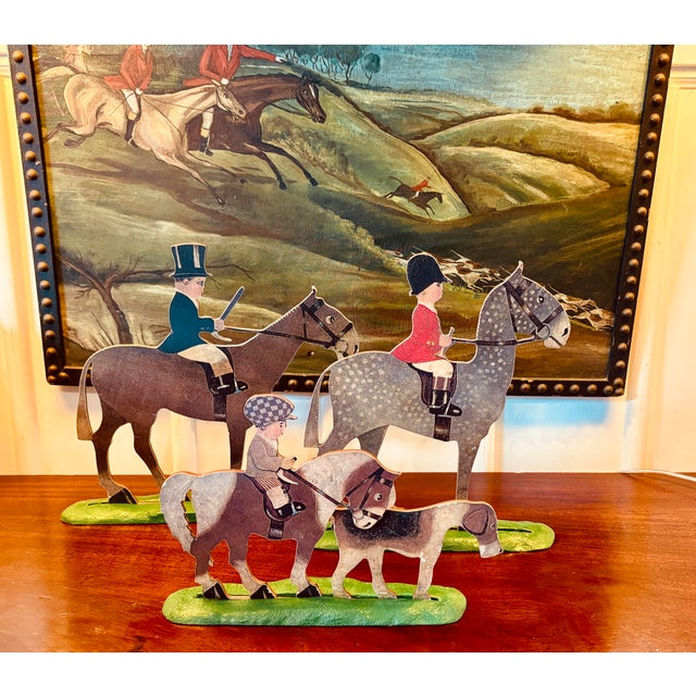Rare English Equestrian Folk Art Figures, C. 1930s — Set of Three For Sale In New York - Image 6 of 6