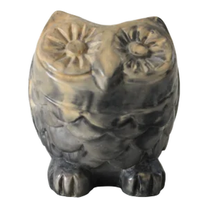 Vintage 1970's Signed Canadian Artist Philip Thorn Hand Carved Soapstone Owl Sculpture