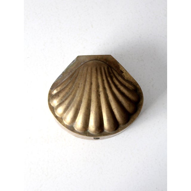 Vintage Brass Shell Box For Sale - Image 6 of 9