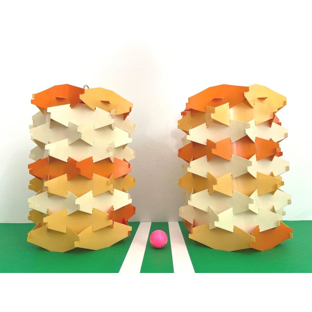 1960s Danish Modern Pendant Lights by Cosmo - Pair For Sale - Image 10 of 18