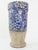 Terracotta Ceramic Vase with Blue and White Flowers For Sale - Image 4 of 11