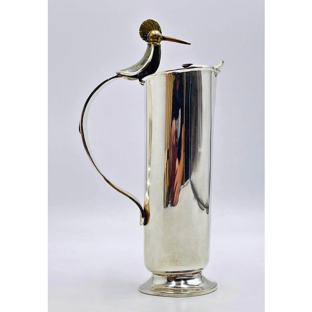 Silver 1960s Los Castillo "Bird of Paradise" Pitcher, Mexican Modern Silversmithing For Sale - Image 8 of 18
