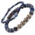 Early 21st Century Deep Wisdom Lapis & Evil Eye Beaded Bracelet Set For Sale - Image 5 of 7
