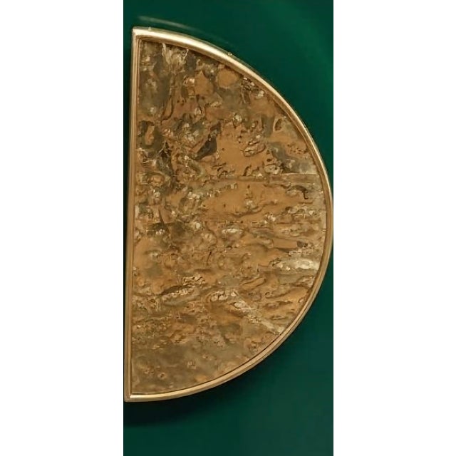 Italian Sideboard in Green Glass and Brass from Justfurnituress For Sale - Image 6 of 11