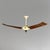 Mid-Century Modern Italian Beige Metal and Wood Marelli Ceiling Fan from Casablanca, 1999 For Sale - Image 3 of 18