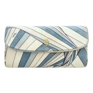 Emilio Pucci Italian Velvet Convertible Clutch Shoulder Strap Handbag, c.1970 For Sale