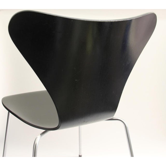 Mid-Century Modern Model 3107 Black Chair from Fritz Hansen, 1960s For Sale - Image 3 of 10