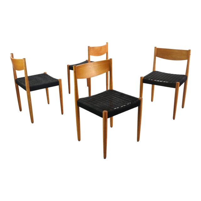 Set of 4 Poul Volther for Frem Rojle Danish Modern Dining Chairs For Sale