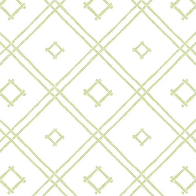 Island House Small Meadow Green Wallpaper Sample For Sale
