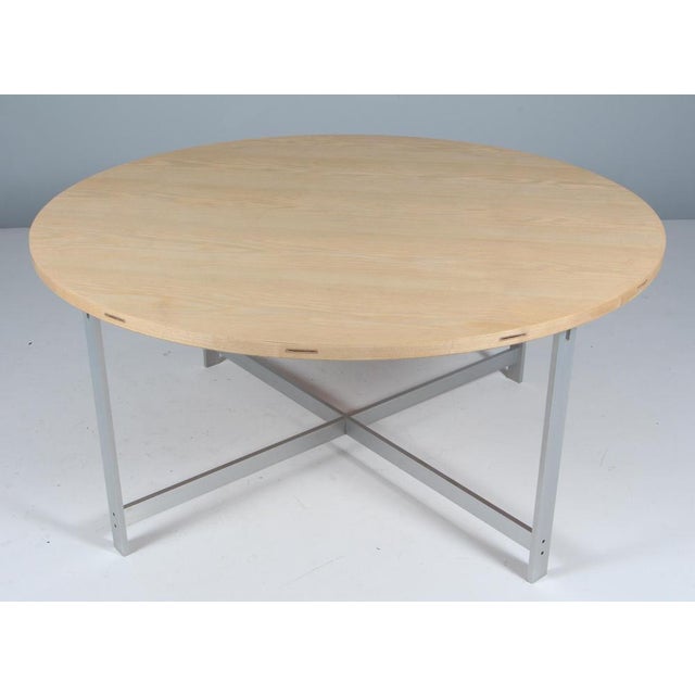 Wood Vintage Dining Room Table in Oak and Steel by Jørgen Høj, 2010s For Sale - Image 7 of 12