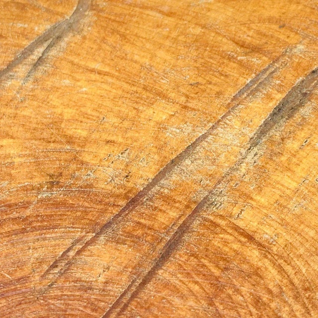 Vintage Mid 20th Century Decorative Wood Slice Cutting Board For Sale - Image 10 of 11