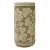 Chinese Handmade Ceramic Tan Taupe Flower Column Vase For Sale
