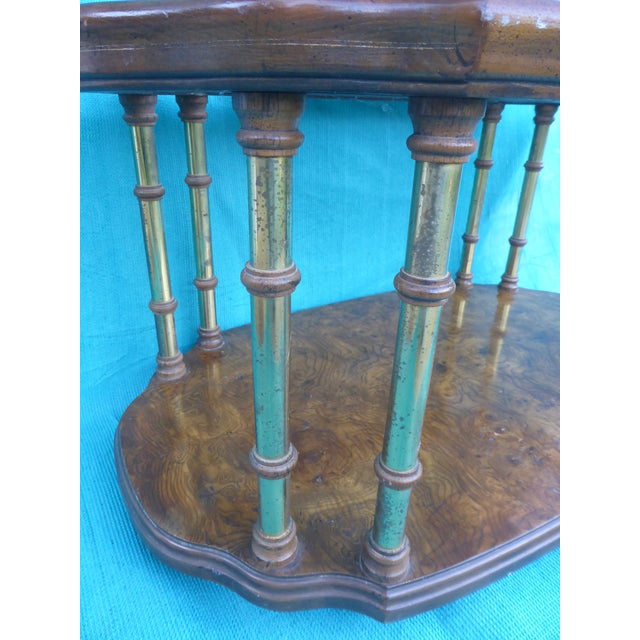 1984 Drexel Heritage Rolling Burl Cocktail Table For Sale In Panama City, FL - Image 6 of 9