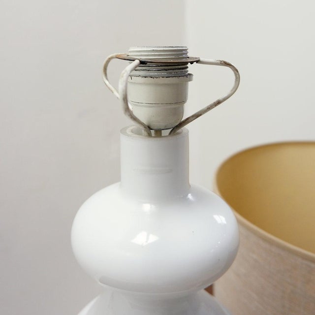 Antique White Opaline Glass Table Lamp, 1900s For Sale - Image 11 of 13