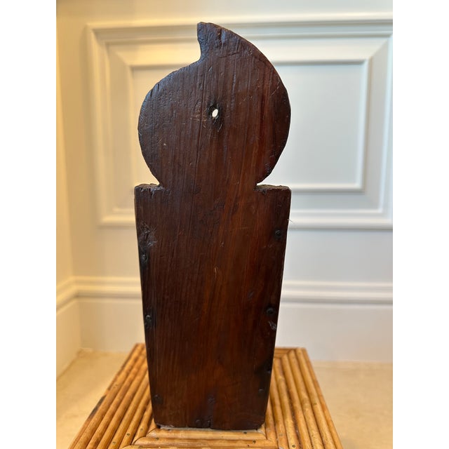 Vintage English Handcarved Rustic Wooden Candle Box For Sale - Image 10 of 14