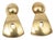 Vintage 1980's Steven Vaubel Gold Plated Sculptural Pierced Dangle Earrings, A Pair For Sale
