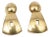 Vintage Steven Vaubel Gold Plated Sculptural Pierced Dangle Earrings, 1980's For Sale
