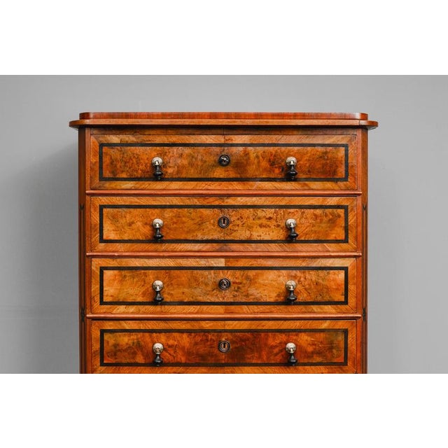 Wood Mid-19th Century Biedermeier Chiffonier in Walnut For Sale - Image 7 of 17