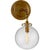 Transitional Thomas O'Brien for Visual Comfort Signature Katie Small Globe Sconce in Hand-Rubbed Antique Brass with Seeded Glass For Sale - Image 3 of 4