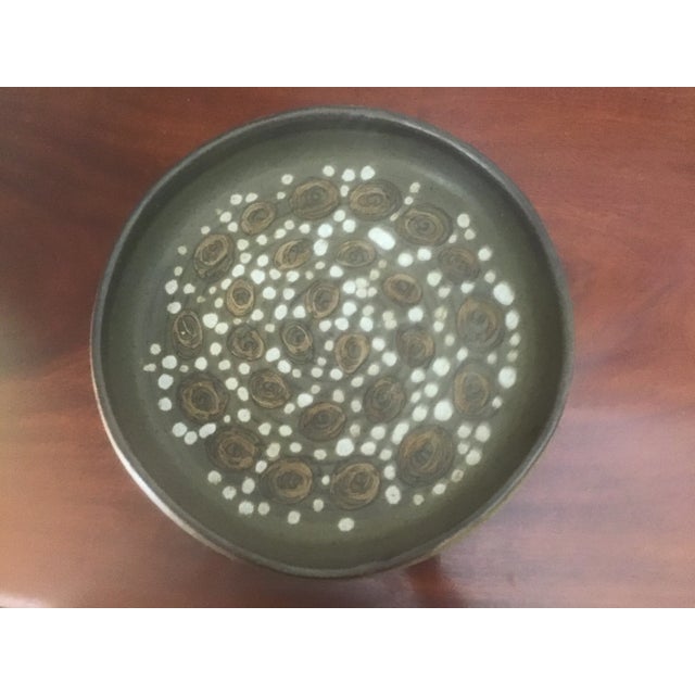 Green 1960s Midcentury Gordon and Jane Martz for Marshall Studios Ceramic Charger For Sale - Image 8 of 12