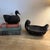 Set of vintage woven duck baskets.