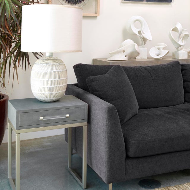 Kain Side Table in Grey | Chairish