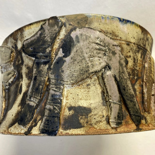 20th Century Handmade Rustic Stoneware Planter Bowl by DJ Porter For Sale - Image 11 of 11