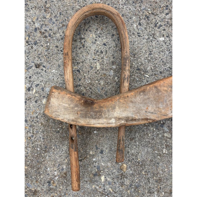 Farmhouse Antique Double Oxen Yoke Solid Iron Hardware For Sale - Image 3 of 10
