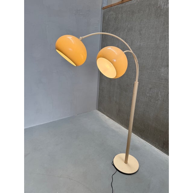 Vintage Double Arch Mushroom Floor Lamp, 1970s For Sale - Image 4 of 11