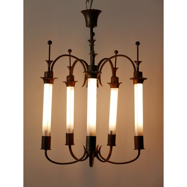 Art Deco Five-Flamed Ceiling Lamp, Germany, 1930s For Sale - Image 11 of 18