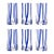 Contemporary Comic Blue Stripe Italian Murano Glass Tumblers - Set of 6 For Sale