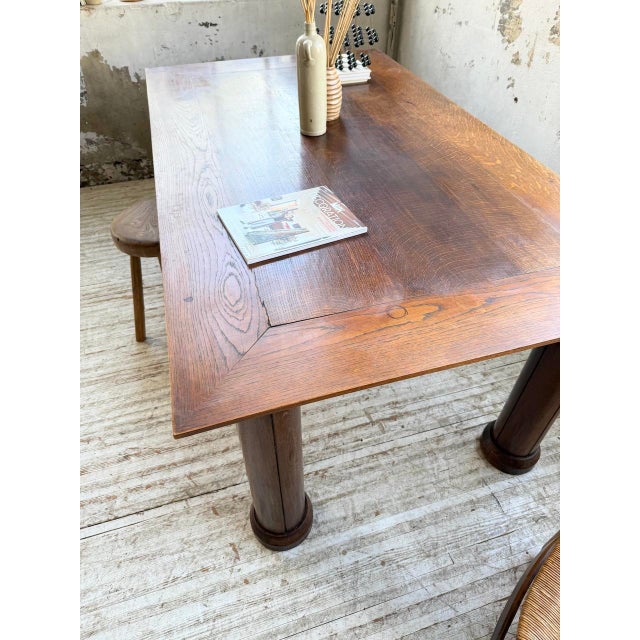 Oak Dining Table by Charles Dudouyt, 1940s For Sale - Image 11 of 18