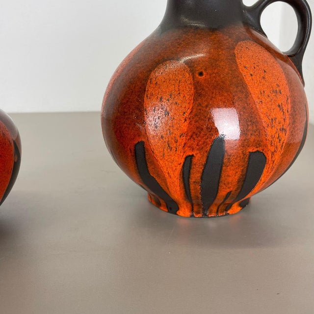Red Black Pottery Vases from Steuler Ceramics, Germany, 1970s, Set of 2 For Sale - Image 10 of 18