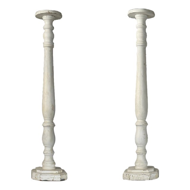 Wooden Columns - A Pair For Sale