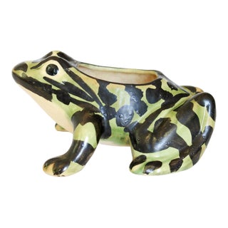 Vintage Ceramic Frog Planter For Sale