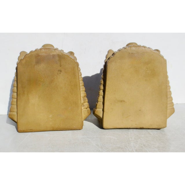 Vintage Egyptian Revival Pharaoh Bookends - A Pair of 2 For Sale - Image 4 of 7