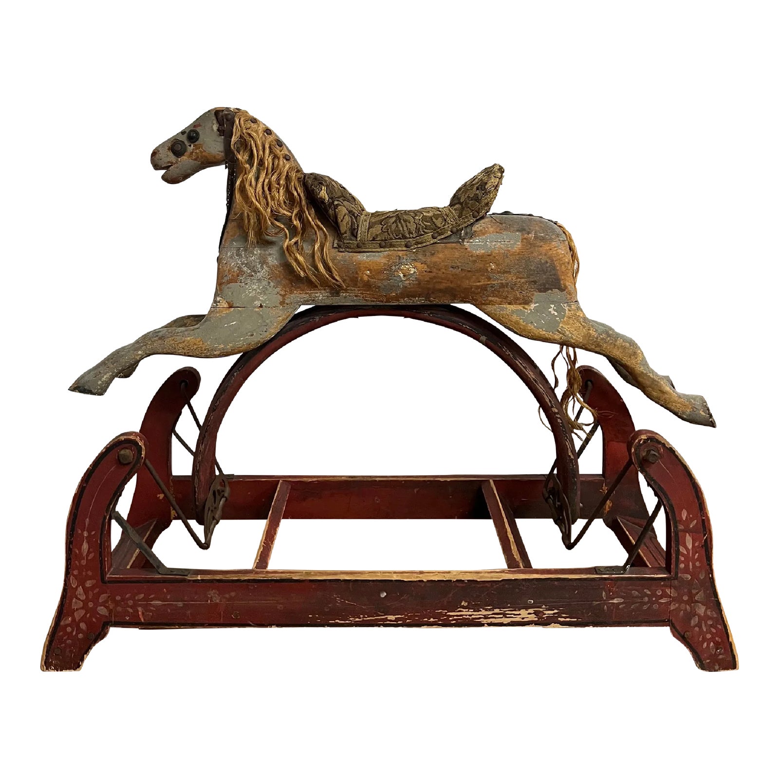 Antique Late 19th Century Whitney Reed Rocking Horse Glider Chairish