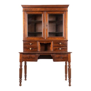French 19th Century Walnut Secretary Desk For Sale