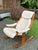 1970s Vintage Scandinavian Leather Rocking Chair For Sale - Image 5 of 7