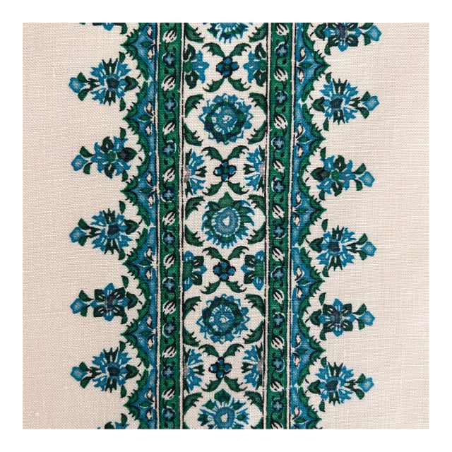 Designer Peter Dunham Isfahan Stripe Linen Fabric- By the Yard For Sale