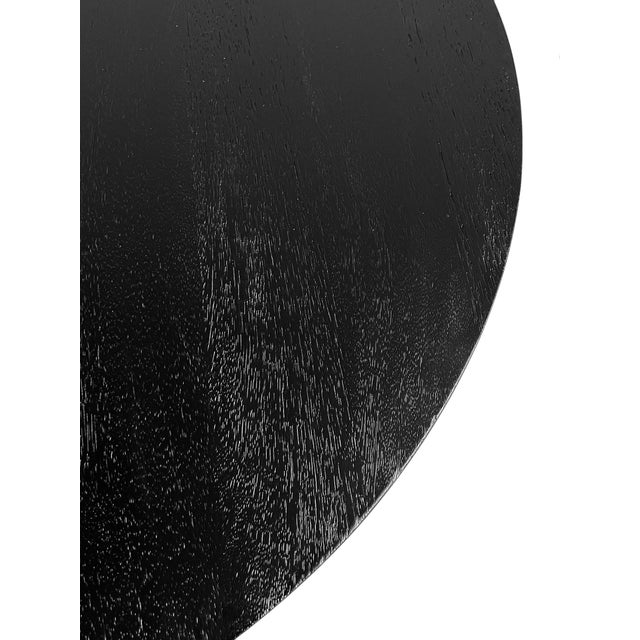 Black Black Mango Wood Round Bar Table For Sale - Image 8 of 9