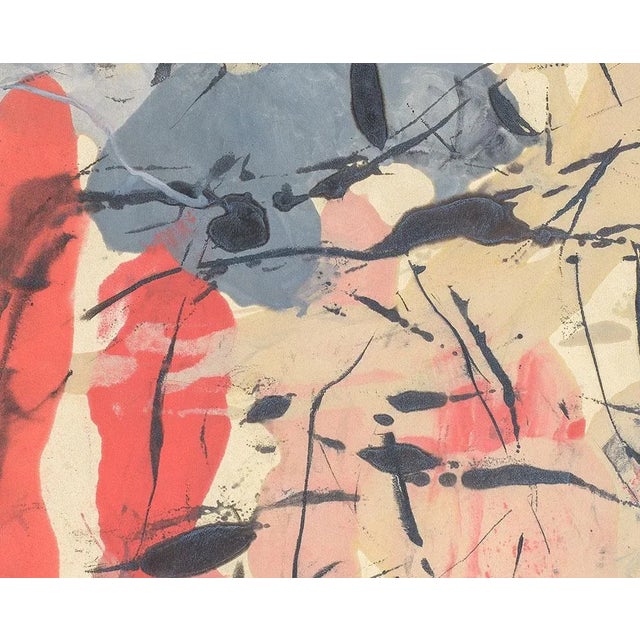 Abstract Contemporary Abstract Encaustic on Shikoku Paper Painting "Guna Tt" by Tracey Adams For Sale - Image 3 of 4
