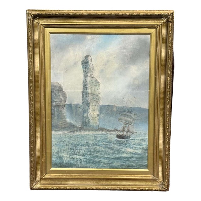 A. Johnston, Watercolor Under Glass, 1891, Watercolor For Sale