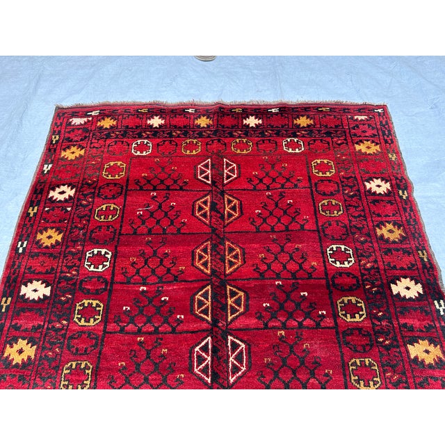 Antique Ersari Turkmen Hand-Knotted Wool Rug - 7'9" X 4'6" For Sale - Image 10 of 12